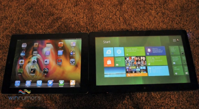 Windows 8 Tablet vs iPad 2